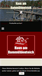 Mobile Screenshot of hausamdammuehlenteich.de